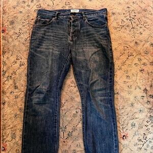 The Slim Jean in Sawyer Wash Organic Selvedge size 32
